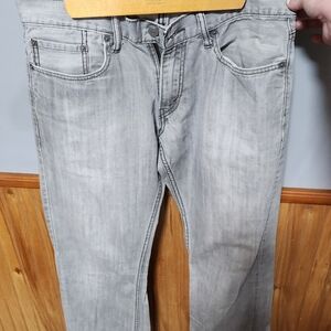 Levi's Light Gray Straight Jeans for Men